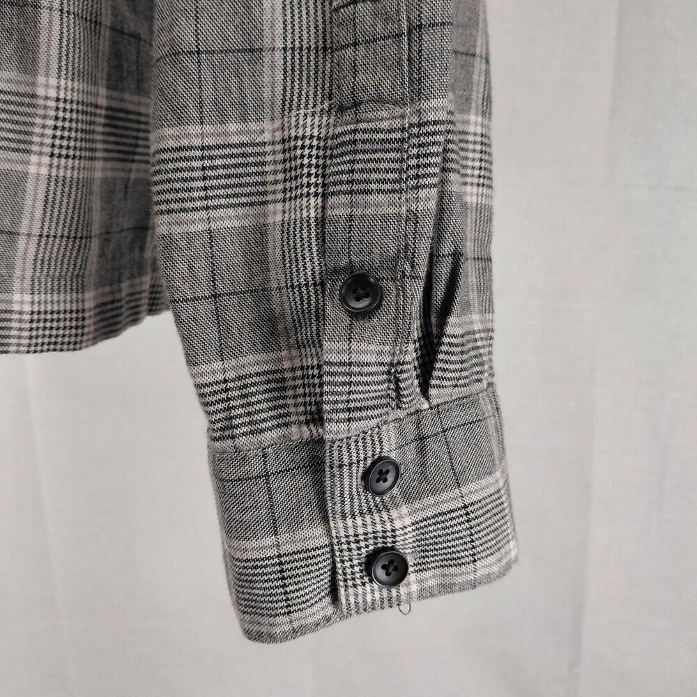 Madewell LS Plaid Westlake Boxy Button-up 100% Cotton Gray Size XL - Picture 5 of 9